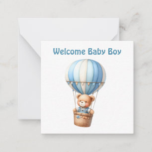 Willkommen Neue Baby Boy Card Mitteilungskarte