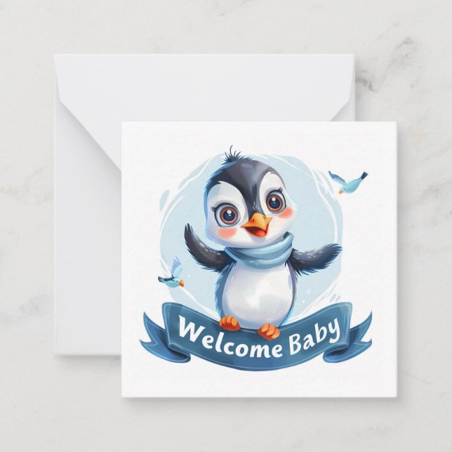 Willkommen Neue Baby-Card Mitteilungskarte (Vorderseite)