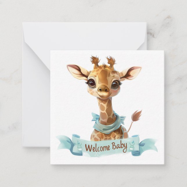 Willkommen Neue Baby-Card Mitteilungskarte (Vorderseite)