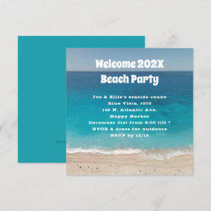 Willkommen neue Jahr Beach Party Einladung