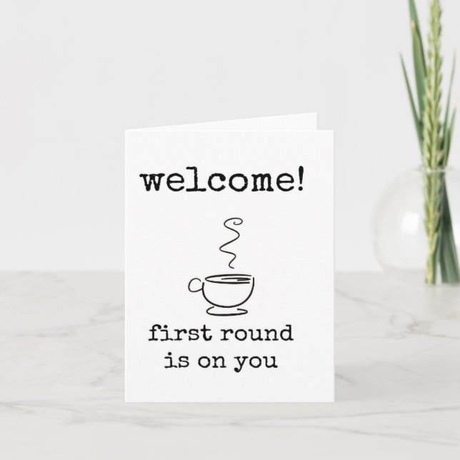 Willkommen Neue Mitarbeiterkarte Karte (Vorderseite)