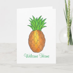 Willkommen Neue Zuhause Housewärming Ananas Card Einladung
