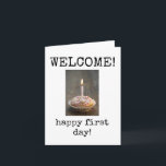 Willkommen neuer Mitarbeiter, erster Arbeitstag Karte<br><div class="desc">Willkommen neuer Mitarbeiter,  erster Tag der Arbeitskarte.</div>