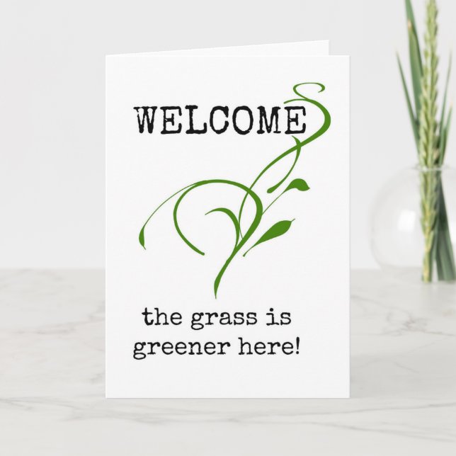 Willkommen neuer Mitarbeiter, erster Arbeitstag Karte (Vorderseite)