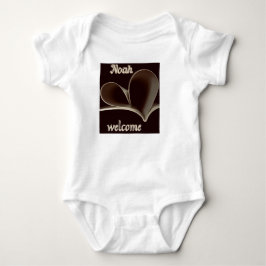 Willkommen Noah Heartfelt Baby Bodysuit. Strampler