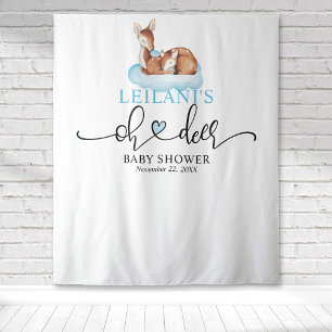 Willkommen Oh Hirsch Baby Shower Blaue Wolke Wandteppich