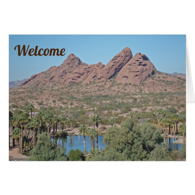 Willkommen Phoenix Arizona Red Rock Foto House Gue (Vorderseite (Horizontal))