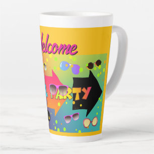 Willkommen Poolparty Gelb Milchtasse