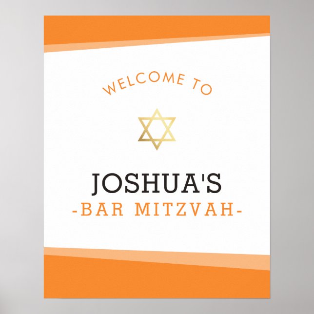 WILLKOMMEN POSTER Bar mitzvah (Vorne)