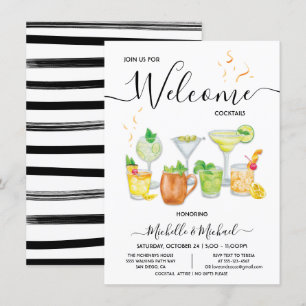 Willkommen Probe Verlobung Cocktail Party Einladung