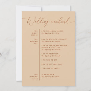 Willkommen & Programm Hochzeit   Warm Peach Sand