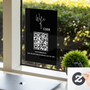 Willkommen QR-Code-Scan zum Verbinden mit WLAN Fensteraufkleber