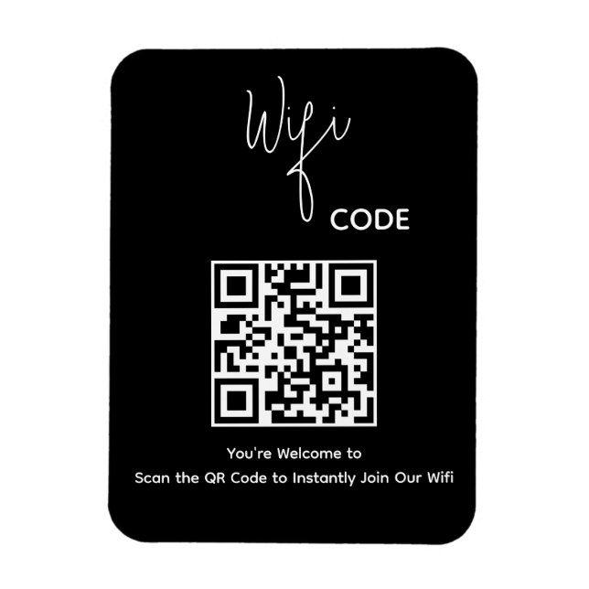 Willkommen QR-Code-Scan zur Verbindung von WiFi Magnet (Vertikal)