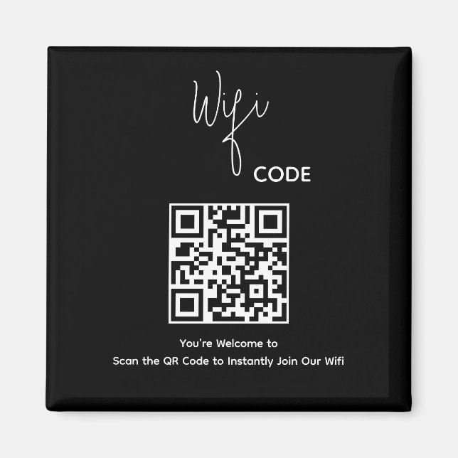 Willkommen QR-Code-Scan zur Verbindung von WiFi Magnet (Vorne)