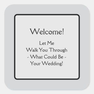 Willkommen Quadratischer Aufkleber