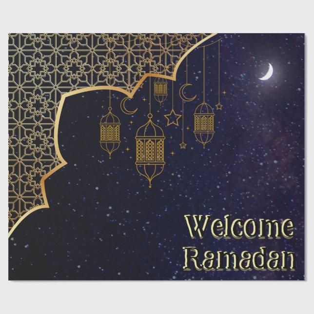 Willkommen Ramadan: Islamisches Design Geschenkpapier (Flach)