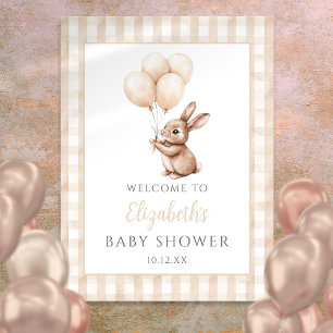 Willkommen-Schild für neutrale Baby-Party mit klei Poster