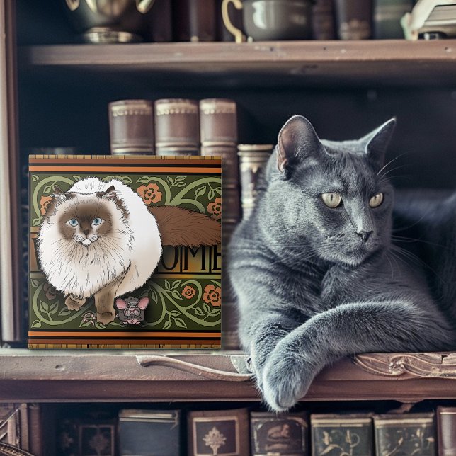 Willkommen Siamese Cat Mouse Fliese (Von Creator hochgeladen)