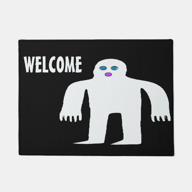 Willkommen Snow Man Door MAt Fußmatte (Vorderseite)