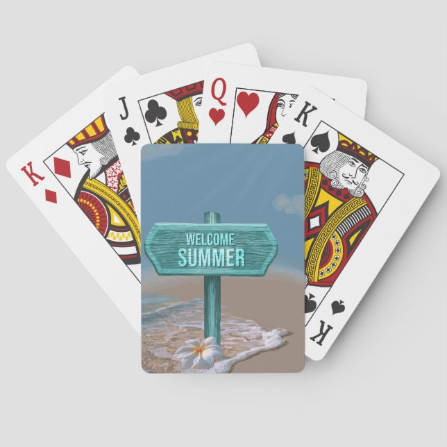 Willkommen Sommer Vektorgrafik Spielkarten (Rückseite)