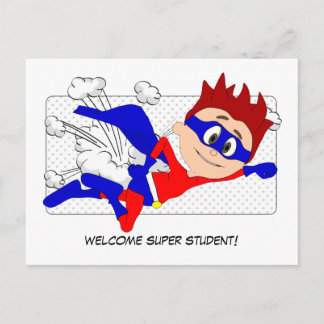 Willkommen Super Student Bob Postcard zurück zur S Postkarte