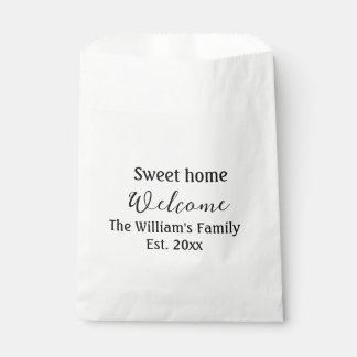 Willkommen süße Heimat Familienname Jahr Est. Text Geschenktütchen