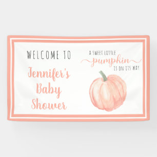Willkommen Sweet Little Pumpkin Orange Baby Dusche Banner