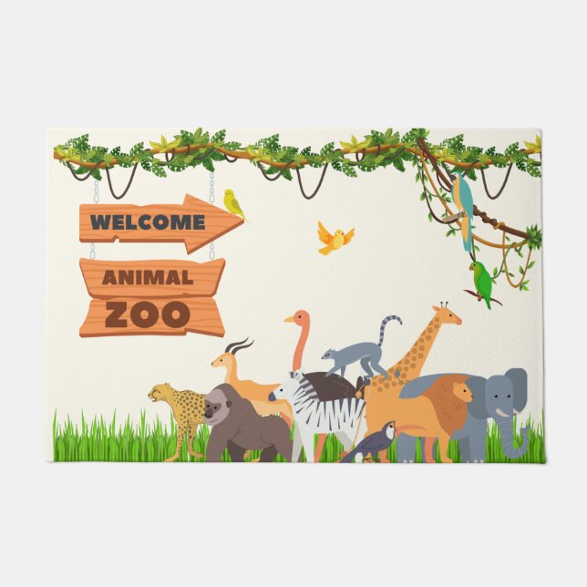 WILLKOMMEN TIERZOO FUßMATTE (Vorderseite)