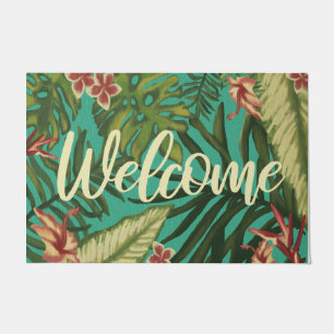 Willkommen Tropical Hawaii Jungle Mat, Summer Vibe Fußmatte