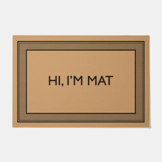 Willkommen Tür Mat HI, I M MAT Kokosfarbe Fußmatte