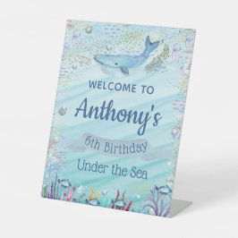 Willkommen unter dem Meer jeden Alters Sockelschild