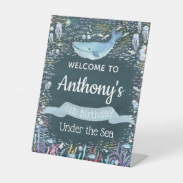 Willkommen unter dem Meer jeden Alters Sockelschild