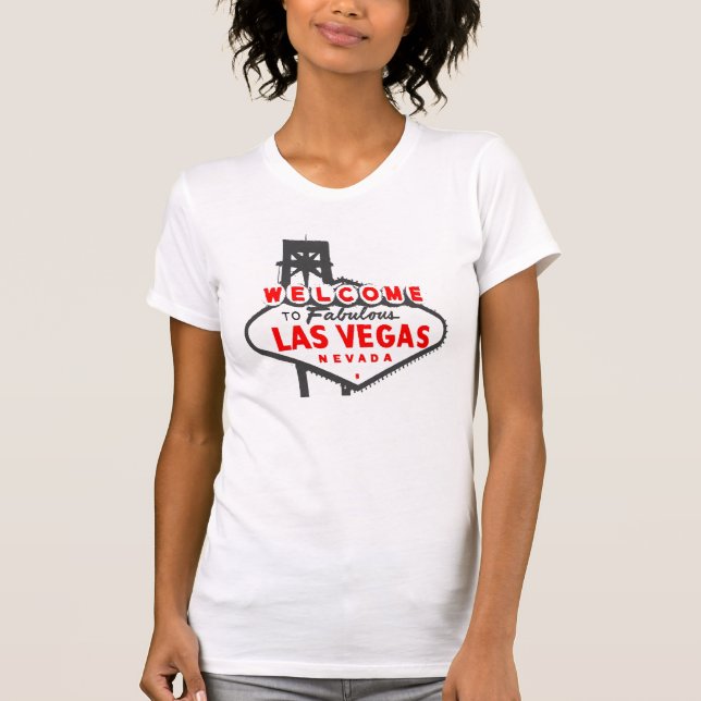 Willkommen vektorgraphikt-shirt Las Vegass zum T-Shirt (Vorderseite)