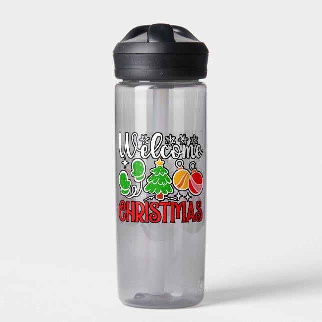 Willkommen Weihnachten 23758 Trinkflasche (Vorderseite)