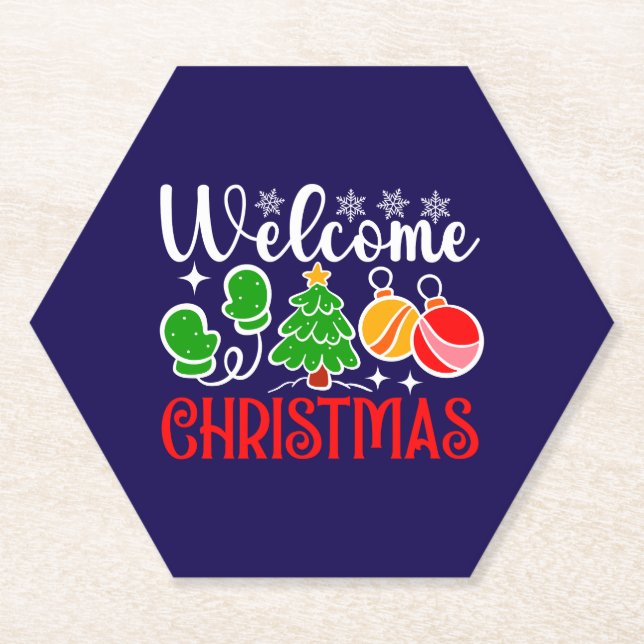 Willkommen Weihnachten 23758 Untersetzer (Vorderseite)
