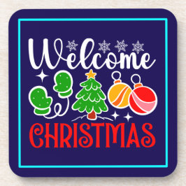 Willkommen Weihnachten Getränkeuntersetzer