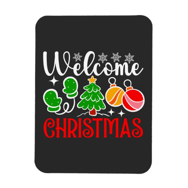 Willkommen Weihnachten Magnet (Vertikal)