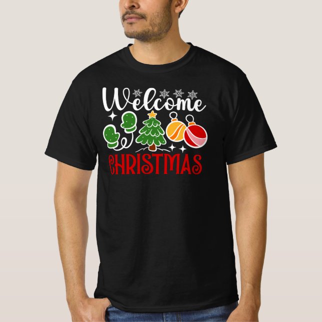Willkommen Weihnachten T-Shirt (Vorderseite)