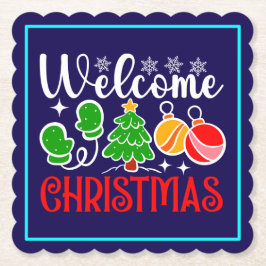 Willkommen Weihnachten Untersetzer