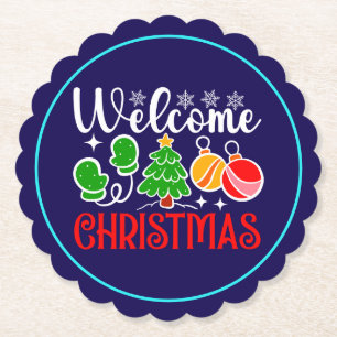 Willkommen Weihnachten Untersetzer