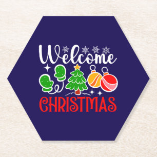 Willkommen Weihnachten Untersetzer