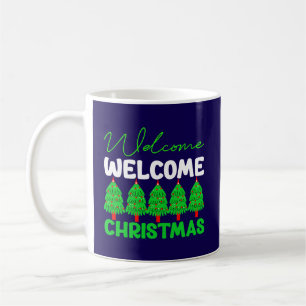 Willkommen Weihnachtsbaum Feiertagsdesign-85600 Kaffeetasse