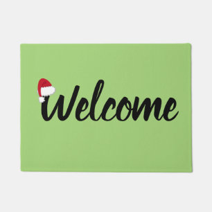 Willkommen Weihnachtsmannmütze Door Mat Fußmatte