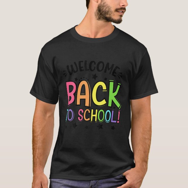 WILLKOMMEN WIEDER IN DAS SCHULPINK FÜR Lehrer T-Shirt (Vorderseite)