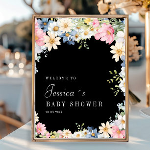 Willkommen! Wildblume, Babydusche Poster
