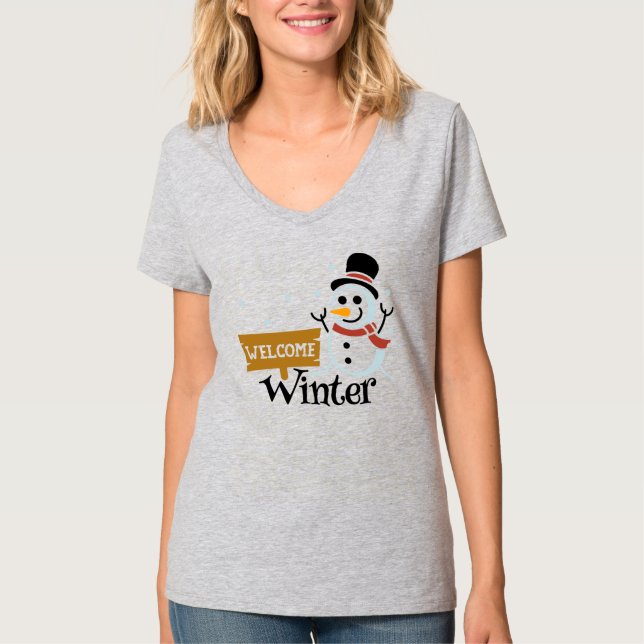 Willkommen Winter T-Shirt (Vorderseite)