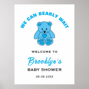 Willkommen Wir können es kaum erwarten Teddybär Ba Poster