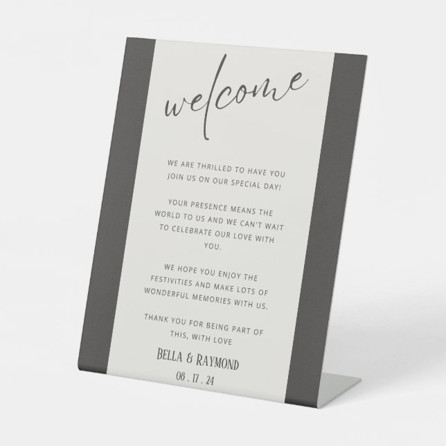 Willkommen Wir sind so gegrillt, dass Sie Ihren pe Sockelschild (Vorderseite)