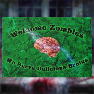 Willkommen Zombies, wir servieren köstliche Gehirn Fußmatte