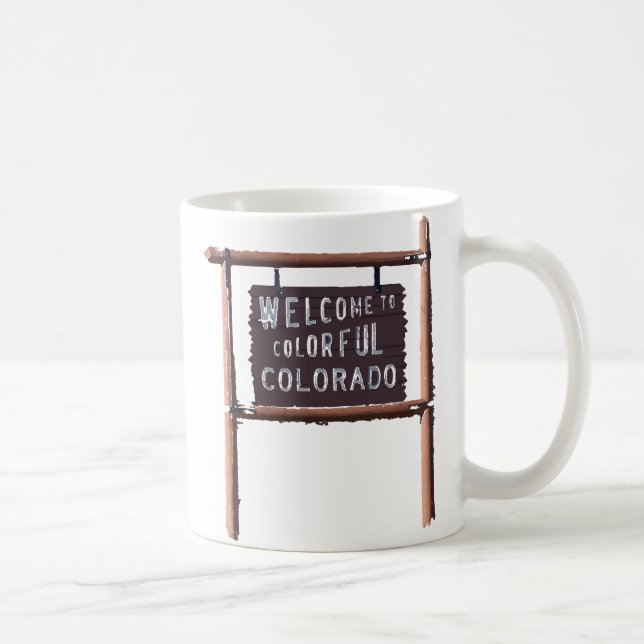 Willkommen zu buntem Colorado Kaffeetasse (Rechts)